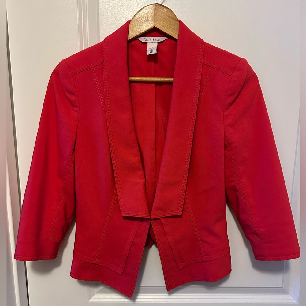 White House Black Market Women's Red Blazer